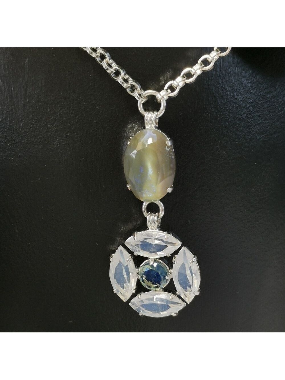 CAMEE opalite and tourmaline Swarovski Crystal pendant necklace 🆕